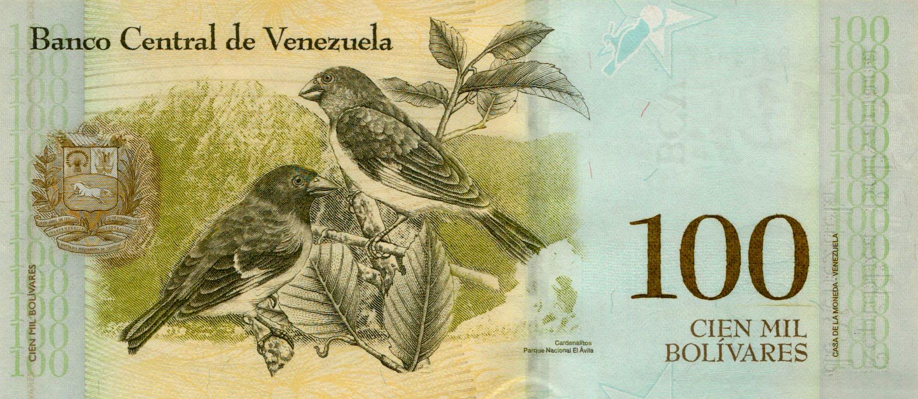 Venezuela 100000 2017 UNC P-100/b3